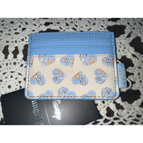 Loungefly Disney Lady And The Tramp Spaghetti Scene Mini Backpack Card Holder - Picture 8 of 8